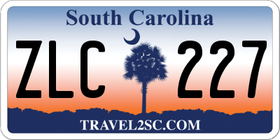 SC license plate ZLC227