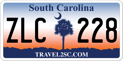 SC license plate ZLC228