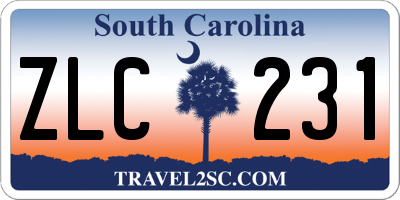 SC license plate ZLC231