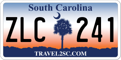 SC license plate ZLC241