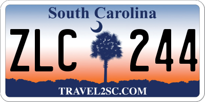 SC license plate ZLC244