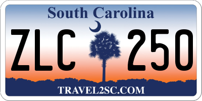 SC license plate ZLC250