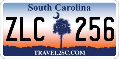 SC license plate ZLC256