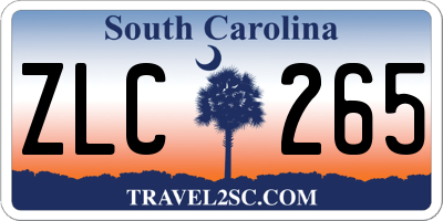 SC license plate ZLC265
