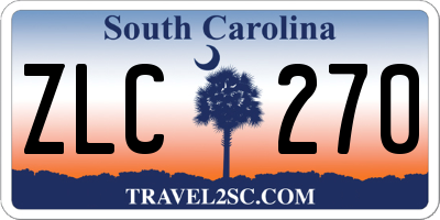 SC license plate ZLC270