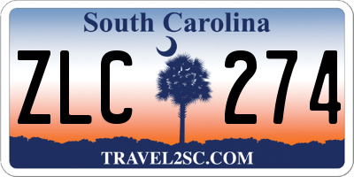 SC license plate ZLC274