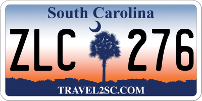 SC license plate ZLC276