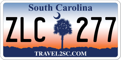 SC license plate ZLC277