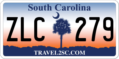 SC license plate ZLC279