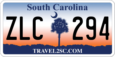 SC license plate ZLC294
