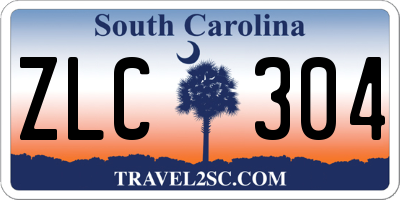 SC license plate ZLC304