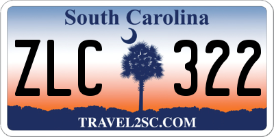 SC license plate ZLC322