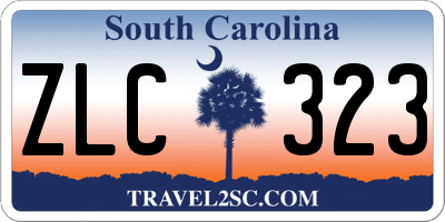 SC license plate ZLC323