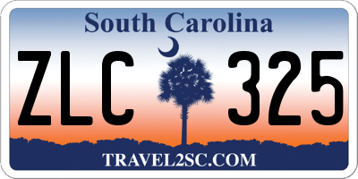 SC license plate ZLC325