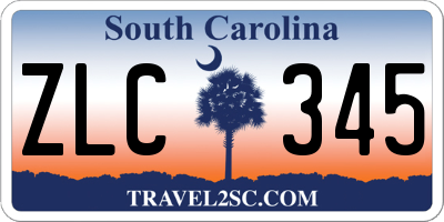 SC license plate ZLC345