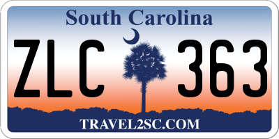 SC license plate ZLC363