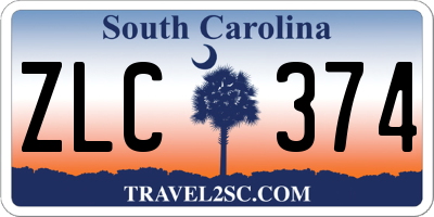 SC license plate ZLC374