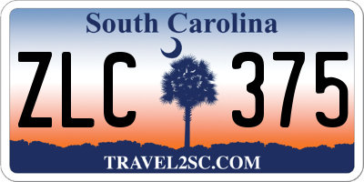 SC license plate ZLC375