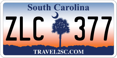 SC license plate ZLC377