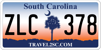 SC license plate ZLC378