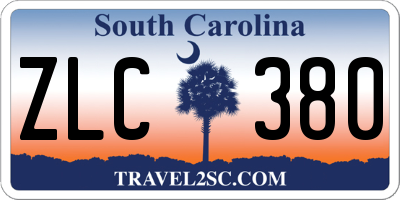 SC license plate ZLC380