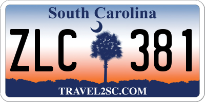 SC license plate ZLC381