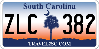 SC license plate ZLC382