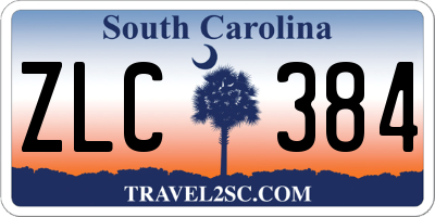 SC license plate ZLC384