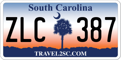SC license plate ZLC387