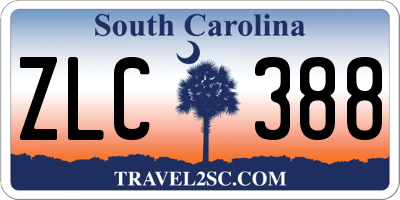 SC license plate ZLC388