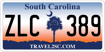 SC license plate ZLC389