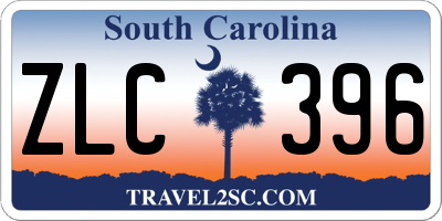 SC license plate ZLC396