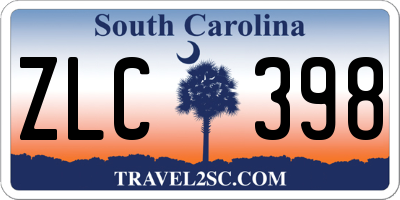 SC license plate ZLC398