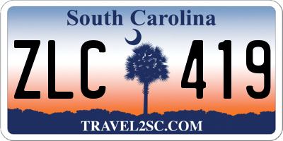 SC license plate ZLC419