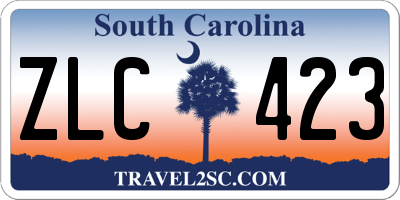 SC license plate ZLC423