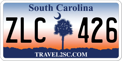 SC license plate ZLC426