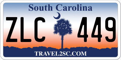 SC license plate ZLC449
