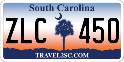 SC license plate ZLC450