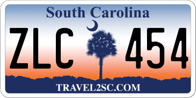 SC license plate ZLC454