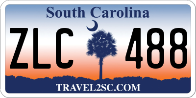 SC license plate ZLC488