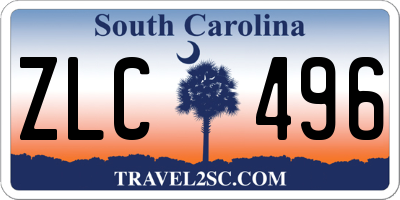 SC license plate ZLC496