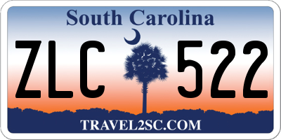 SC license plate ZLC522