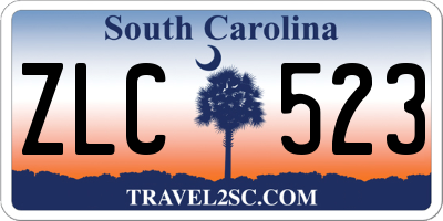 SC license plate ZLC523