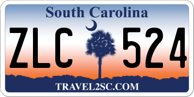 SC license plate ZLC524