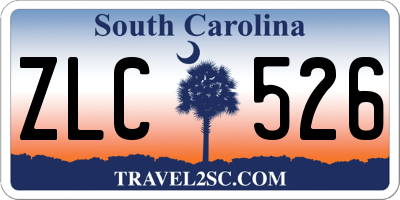 SC license plate ZLC526