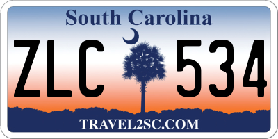 SC license plate ZLC534