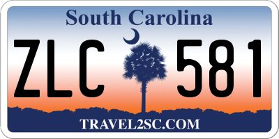 SC license plate ZLC581