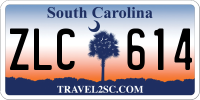 SC license plate ZLC614