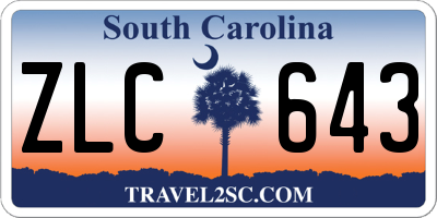 SC license plate ZLC643