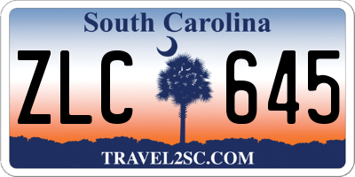 SC license plate ZLC645